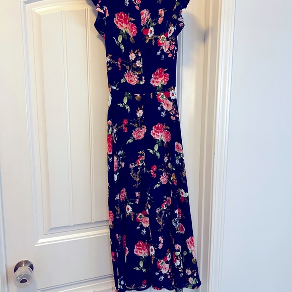 Altar’d State Navy Floral boho midi dress - Picture 2 of 4